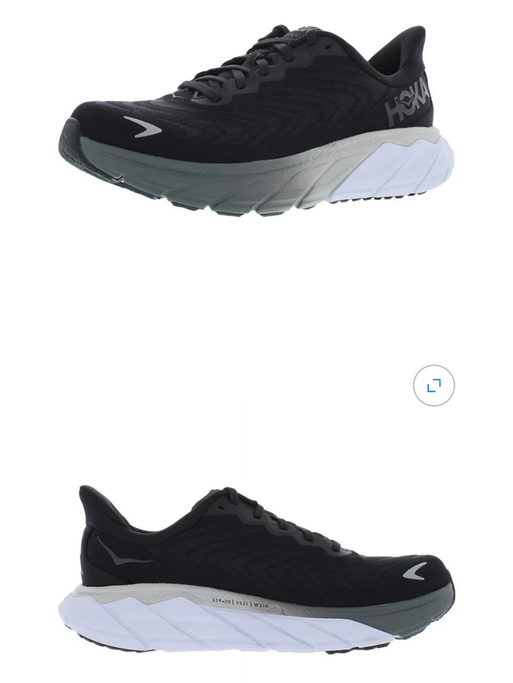 Hoka Black and Gray Women's Athletic Running Shoes